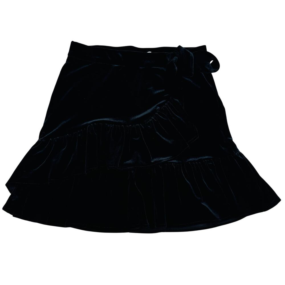 Carolina Belle Montreal Dressy Velvet Faux Ruffled Wrap Skirt Women's Size 6